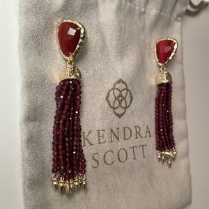 Kendra Scott Blossom Tassel earrings - Bordeaux Tigers Eye